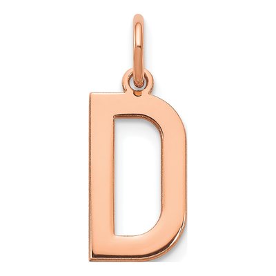 Rose Gold-Plated Sterling Silver Letter D Pendant