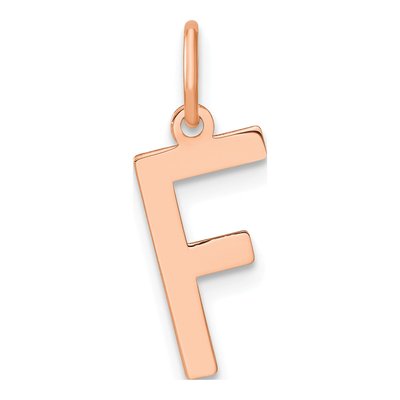 Rose Gold-Plated Sterling Silver Letter F Pendant