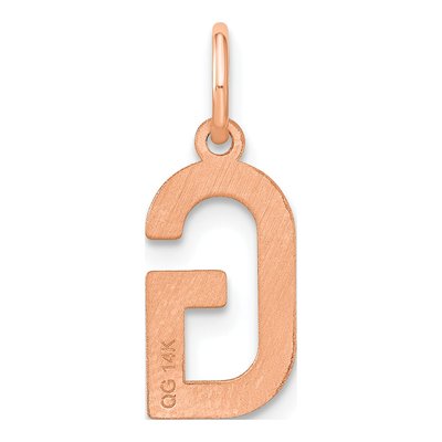 Rose Gold-Plated Sterling Silver Letter G Pendant – view 3