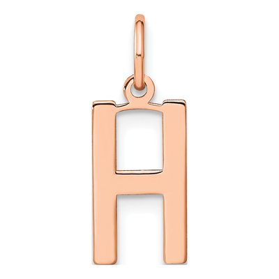 Rose Gold-Plated Sterling Silver Letter H Pendant
