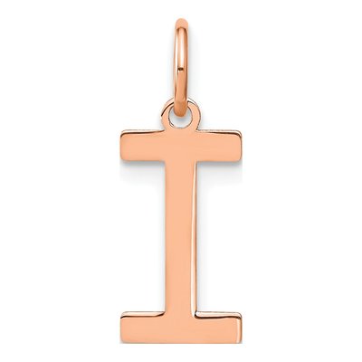 Rose Gold-Plated Sterling Silver Initial I Pendant