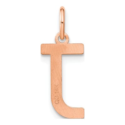 Rose Gold-Plated Sterling Silver Letter J Pendant – view 3