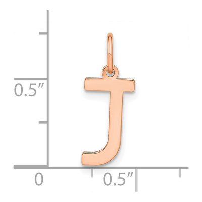 Rose Gold-Plated Sterling Silver Letter J Pendant – view 4