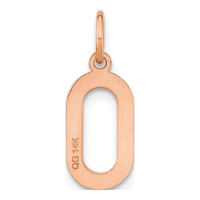 Rose Gold-Plated Sterling Silver Letter O Pendant – view 3