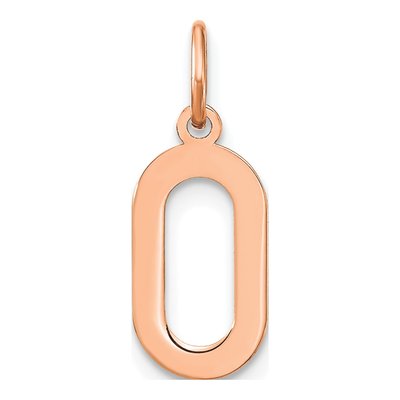 Rose Gold-Plated Sterling Silver Letter O Pendant