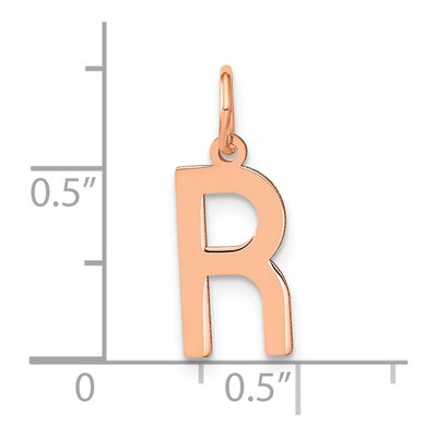 Rose Gold-Plated Sterling Silver Letter R Pendant – view 4