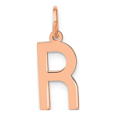 Rose Gold-Plated Sterling Silver Letter R Pendant