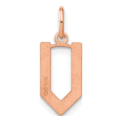 Rose Gold-Plated Sterling Silver Letter V Pendant – view 3