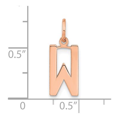 Rose Gold-Plated Sterling Silver Letter W Pendant – view 4