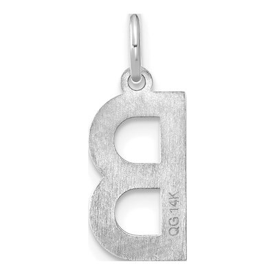 Sterling Silver Letter B Pendant – view 4
