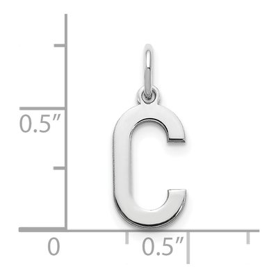 Sterling Silver Letter C Pendant – view 3