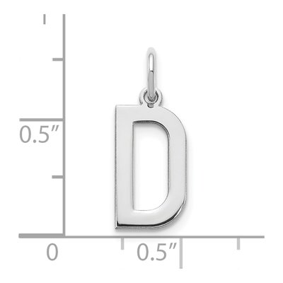Sterling Silver Letter D Pendant – view 3