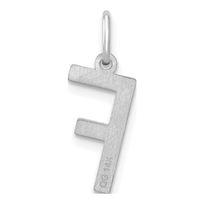 Sterling Silver Letter F Pendant – view 3