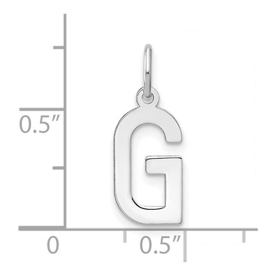 Sterling Silver Letter G Pendant – view 4