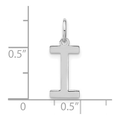 Sterling Silver Initial I Pendant – view 4