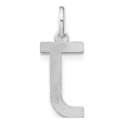 Sterling Silver Letter J Pendant – view 3