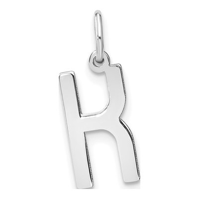 Sterling Silver Letter K Pendant
