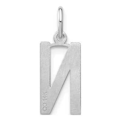 Sterling Silver Letter N Pendant – view 3