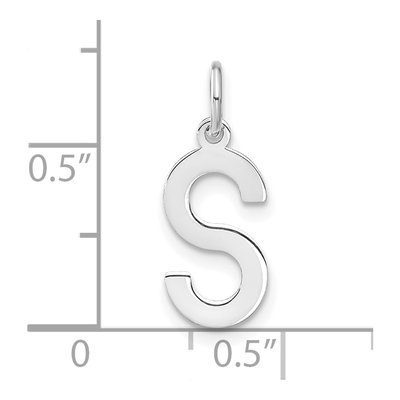 Sterling Silver Letter S Pendant – view 4