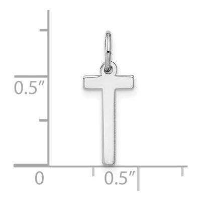 Sterling Silver Letter T Pendant – view 4