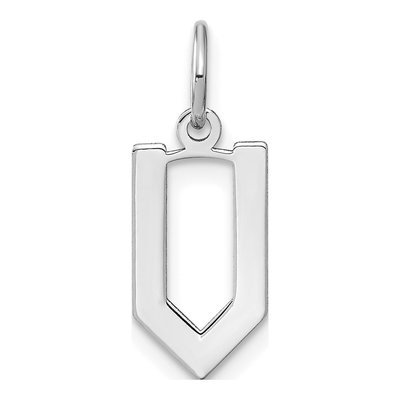Sterling Silver Letter V Pendant