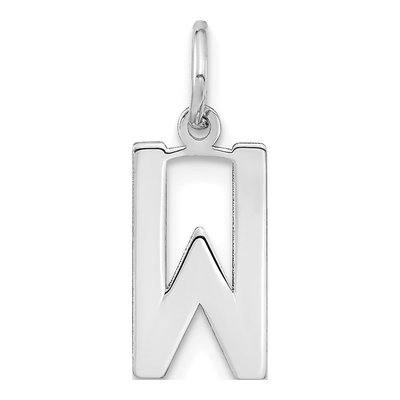 Sterling Silver Letter W Pendant