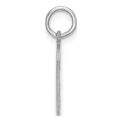 14K White Gold Letter A Pendant – view 2