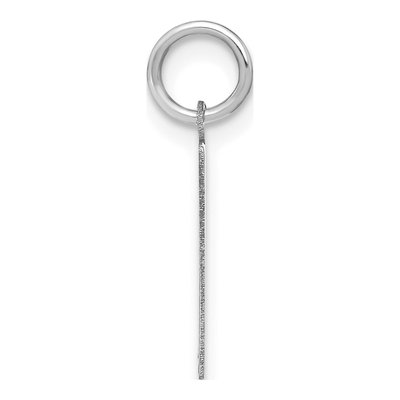 14K White Gold Letter H Pendant – view 2
