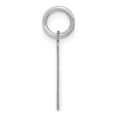 14K White Gold Letter L Pendant – view 2