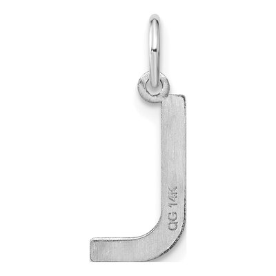 14K White Gold Letter L Pendant – view 3