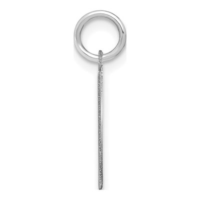 14K White Gold Letter M Pendant – view 2