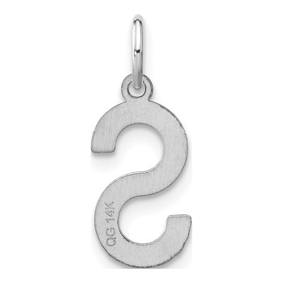 14K White Gold Letter S Pendant – view 3