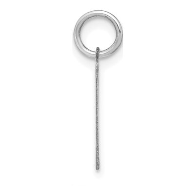 14K White Gold Letter T Pendant – view 2