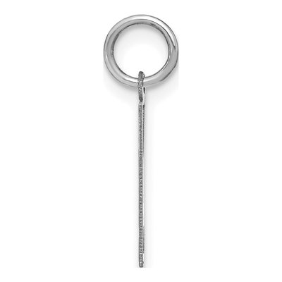 14K White Gold Letter W Pendant – view 2