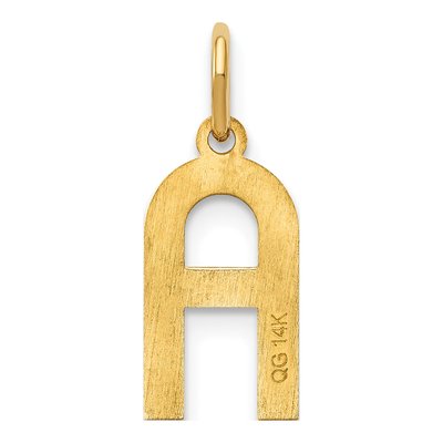 14K Yellow Gold Letter A Pendant – view 5