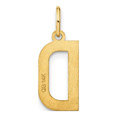 14K Yellow Gold Letter D Pendant – view 5