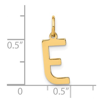 14K Yellow Gold Letter E Pendant – view 5