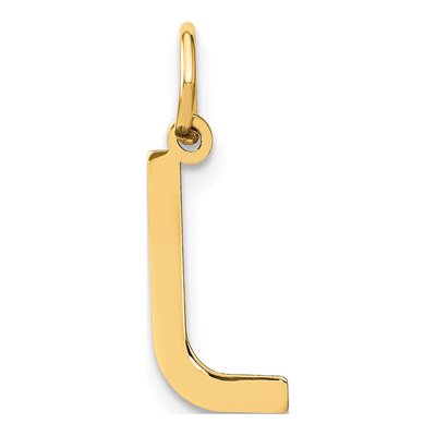 14K Yellow Gold Letter L Pendant