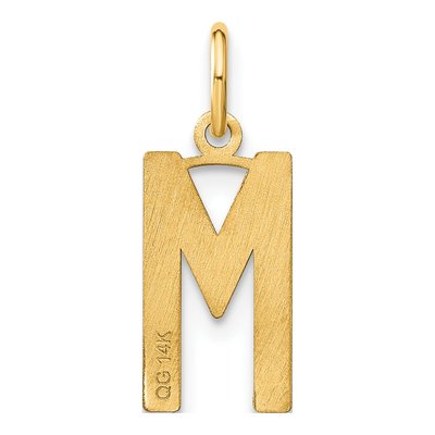 14K Yellow Gold Letter M Pendant – view 4