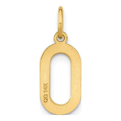 14K Yellow Gold Letter O Pendant – view 4