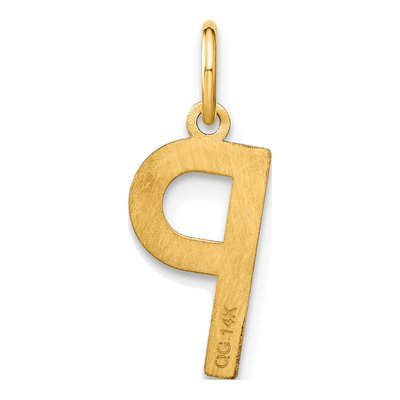 14K Yellow Gold Letter P Pendant – view 4
