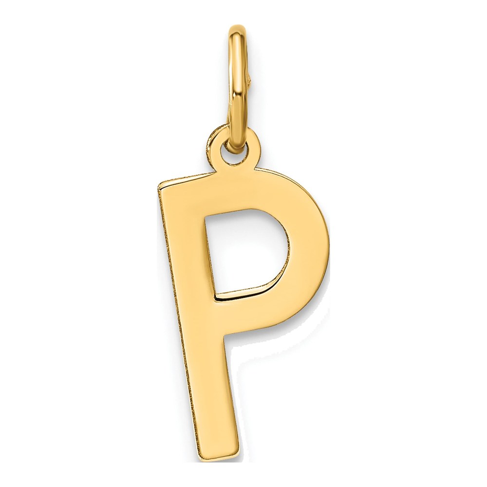 14K Yellow Gold Letter P Initial Pendant