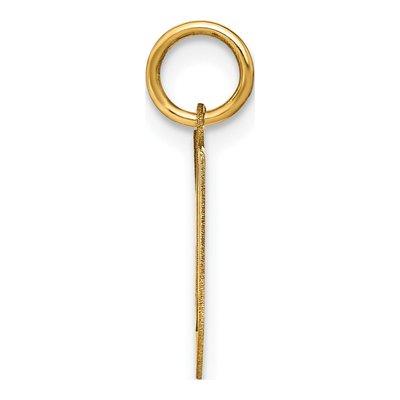 14K Yellow Gold Letter V Pendant – view 2