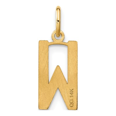 14K Yellow Gold Letter W Pendant – view 3