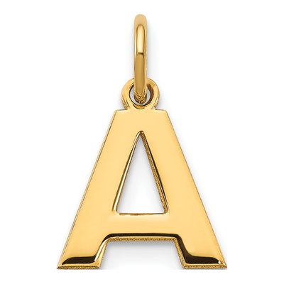 Gold-Plated Sterling Silver Letter A Pendant
