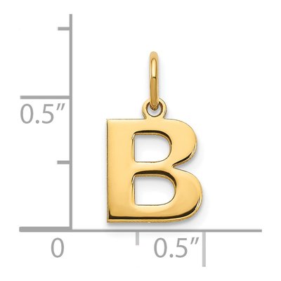 Gold-Plated Sterling Silver Letter B Pendant – view 3