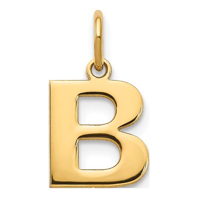 Gold-Plated Sterling Silver Letter B Pendant