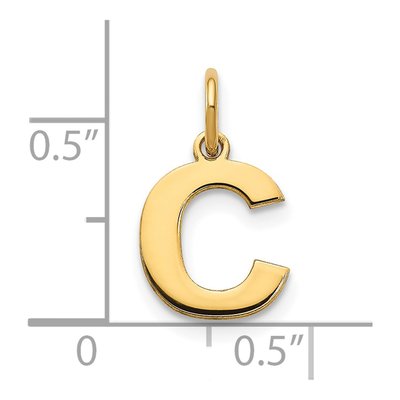 Gold-Plated Sterling Silver Letter C Pendant – view 4