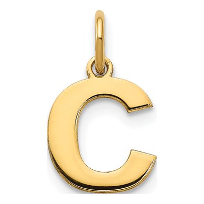 Gold-Plated Sterling Silver Letter C Pendant