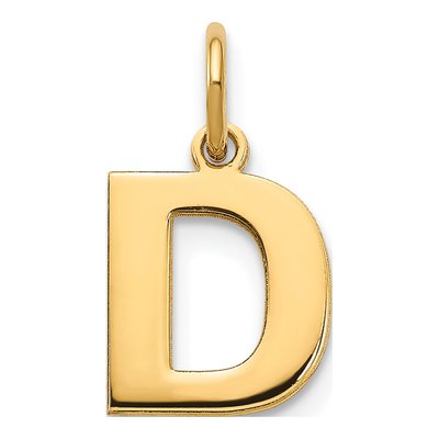 Gold-Plated Sterling Silver Letter D Pendant